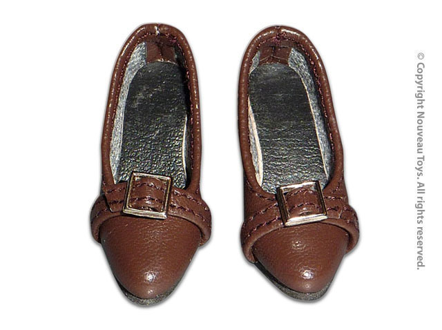 Nouveau Toys 1/6 Shoes Series - 1/6 Scale Brown Leather High Heel Pumps